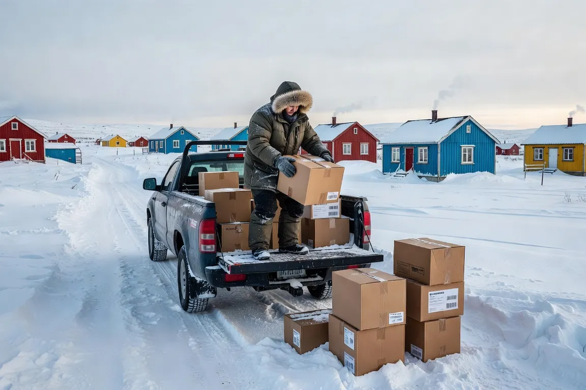 Colis et logistique de livraison dans une communaute isolee du Nunavik en contexte hivernal